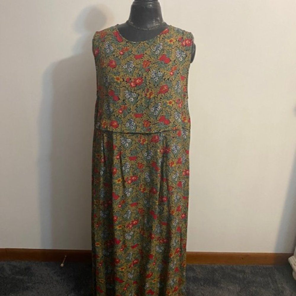 Hopeless Romantic Floral sleeveless maxi dress, size XL